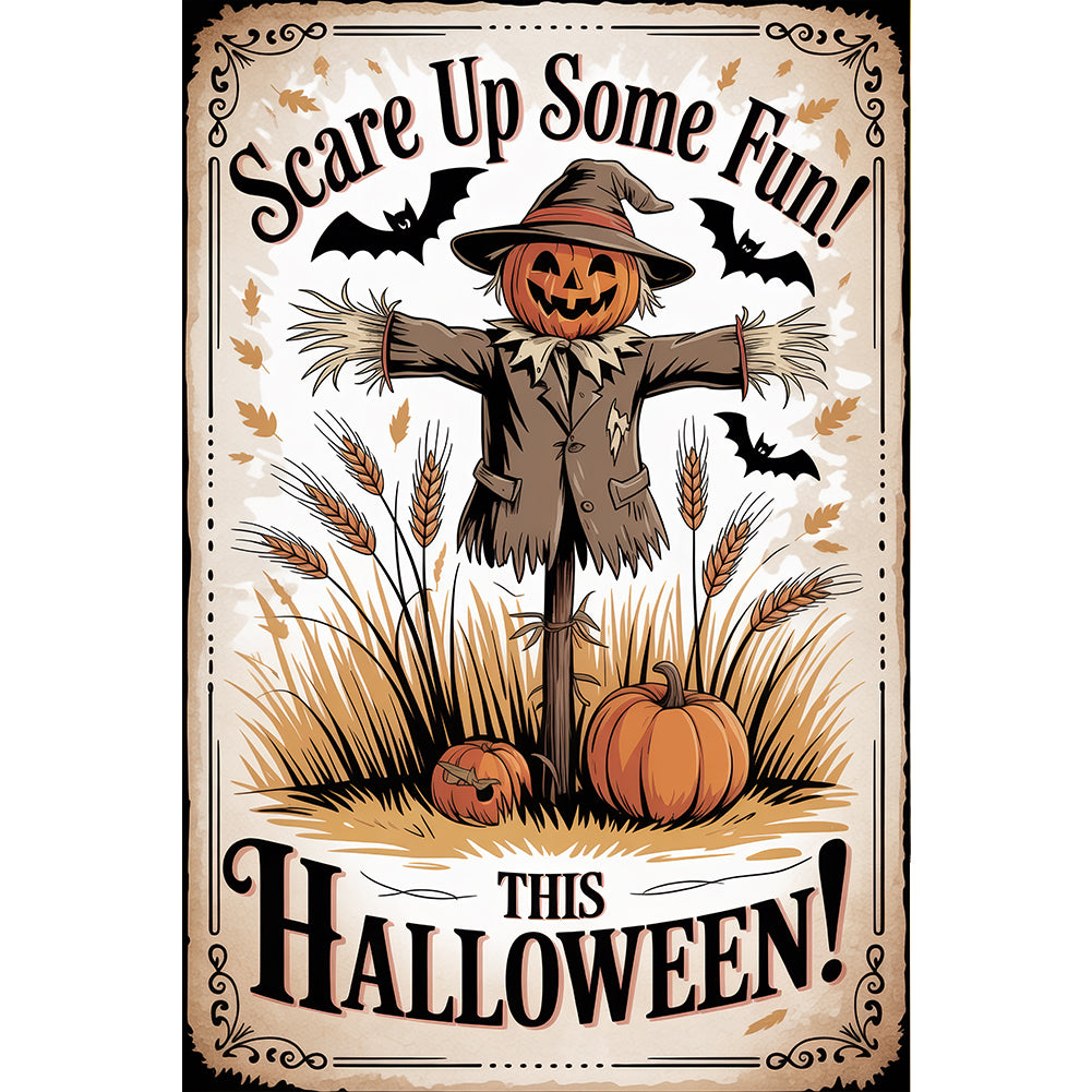 Diamond Painting - Full Round - Halloween Scarecrow (30*45CM)