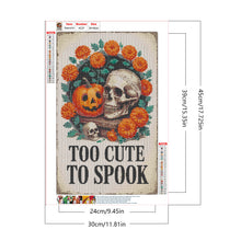 Load image into Gallery viewer, Diamond Painting - Full Round - Halloween Pumpkin And Skeleton (30*45CM)
