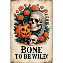 Load image into Gallery viewer, Diamond Painting - Full Round - Halloween Pumpkin With Skeleton (30*45CM)
