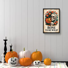 Load image into Gallery viewer, Diamond Painting - Full Round - Halloween Pumpkin With Skeleton (30*45CM)
