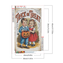 Load image into Gallery viewer, Diamond Painting - Full Round - Halloween Trick Or Treat (30*45CM)
