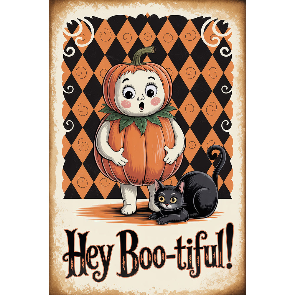 Diamond Painting - Full Round - Halloween Pumpkin Elf (30*45CM)