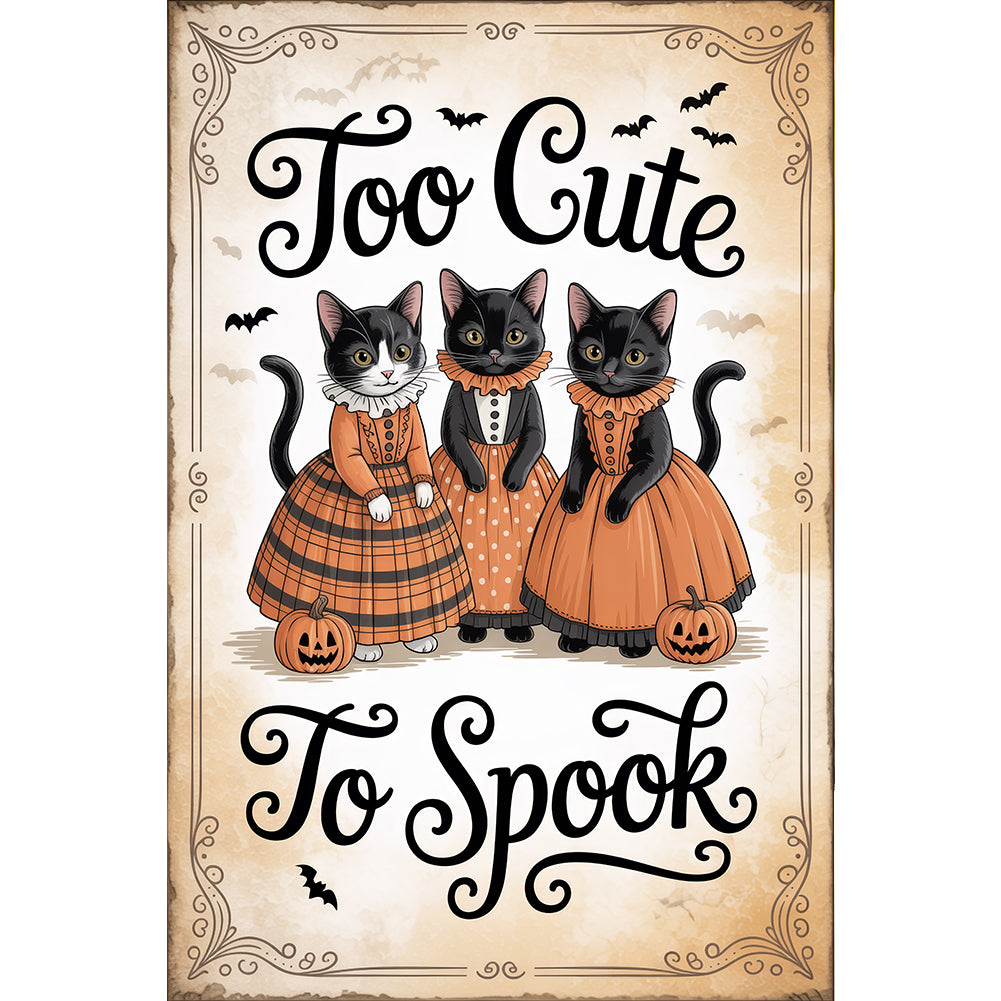 Diamond Painting - Full Round - Halloween Cats (30*45CM)