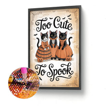 Load image into Gallery viewer, Diamond Painting - Full Round - Halloween Cats (30*45CM)
