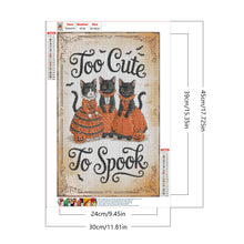 Load image into Gallery viewer, Diamond Painting - Full Round - Halloween Cats (30*45CM)
