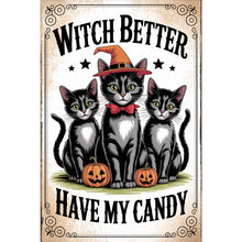 Load image into Gallery viewer, Diamond Painting - Full Round - Halloween Cats (30*45CM)
