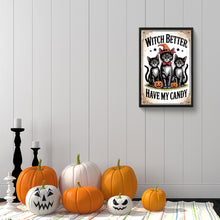 Load image into Gallery viewer, Diamond Painting - Full Round - Halloween Cats (30*45CM)
