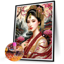 Load image into Gallery viewer, Diamond Painting - Partial Special Shaped - Chinese Style Girl (30*40CM)

