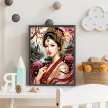 Load image into Gallery viewer, Diamond Painting - Partial Special Shaped - Chinese Style Girl (30*40CM)
