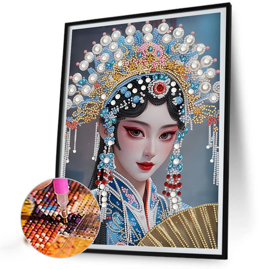 Diamond Painting - Partial Special Shaped - Chinese Style Girl (30*40CM)