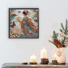 Load image into Gallery viewer, Diamond Painting - Partial Special Shaped - Japanese Girl (30*30CM)

