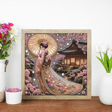 Load image into Gallery viewer, Diamond Painting - Partial Special Shaped - Japanese Girl (30*30CM)

