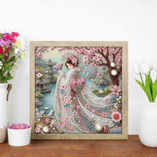 Load image into Gallery viewer, Diamond Painting - Partial Special Shaped - Japanese Girl (30*30CM)
