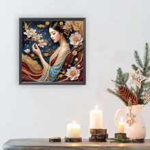 Load image into Gallery viewer, Diamond Painting - Partial Special Shaped - Traditional Style Girl (30*30CM)
