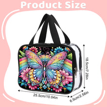 Load image into Gallery viewer, DIY Butterfly Diamond Art Rhinestone Makeup Bag Transparent PVC Storage Pack
