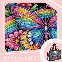 Load image into Gallery viewer, DIY Butterfly Diamond Art Rhinestone Makeup Bag Transparent PVC Storage Pack
