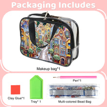 Load image into Gallery viewer, DIY House Diamond Art Rhinestone Makeup Bag Transparent PVC Storage Pack Gift
