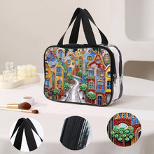 Load image into Gallery viewer, DIY House Diamond Art Rhinestone Makeup Bag Transparent PVC Storage Pack Gift

