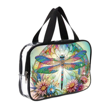 Load image into Gallery viewer, DIY Dragonfly Diamond Art Rhinestone Makeup Bag Transparent PVC Storage Pack
