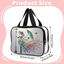 Load image into Gallery viewer, DIY Woman Diamond Art Rhinestone Makeup Bag Transparent PVC Storage Pack Gift
