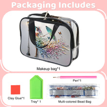 Load image into Gallery viewer, DIY Woman Diamond Art Rhinestone Makeup Bag Transparent PVC Storage Pack Gift
