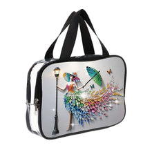 Load image into Gallery viewer, DIY Woman Diamond Art Rhinestone Makeup Bag Transparent PVC Storage Pack Gift
