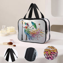 Load image into Gallery viewer, DIY Woman Diamond Art Rhinestone Makeup Bag Transparent PVC Storage Pack Gift
