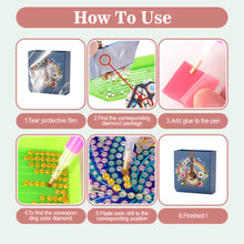 Load image into Gallery viewer, Guitar Rainbow DIY Diamond Painting Kit Wall-Mounted Phone Charging Station
