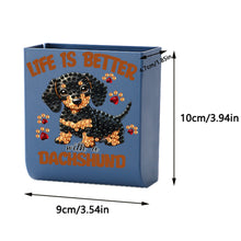 Load image into Gallery viewer, Dachshund DIY Diamond Painting Kit Wall-Mounted Phone Charging Station Decor
