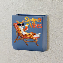 Load image into Gallery viewer, Cat DIY Diamond Painting Kit Wall-Mounted Phone Charging Station Home Decor
