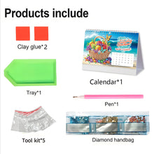 Load image into Gallery viewer, 2026 Calendar Diamond Painting Kit DIY Diamond Art Desk Calendar for Home Office
