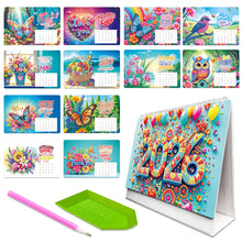 Load image into Gallery viewer, 2026 Calendar Diamond Painting Kit DIY Diamond Art Desk Calendar for Home Office
