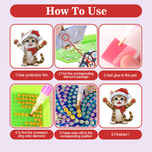 Load image into Gallery viewer, Xmas Acrylic Shaking Head 5D DIY Diamond Art Tabletop Decorations for Home (Cat)
