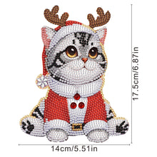 Load image into Gallery viewer, Xmas Acrylic Shaking Head 5D DIY Diamond Art Tabletop Decoration (Christmas Cat)
