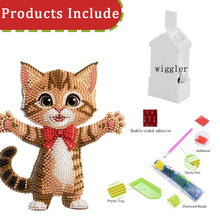 Load image into Gallery viewer, Xmas Acrylic Shaking Head 5D DIY Diamond Art Tabletop Decorations for Home (Cat)
