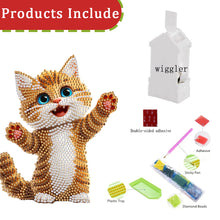 Load image into Gallery viewer, Xmas Acrylic Shaking Head 5D DIY Diamond Art Tabletop Decorations for Home (Cat)
