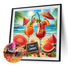 Load image into Gallery viewer, Diamond Painting - Full Round - Summer Beach Watermelon Drink (30*30CM)
