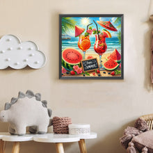 Load image into Gallery viewer, Diamond Painting - Full Round - Summer Beach Watermelon Drink (30*30CM)

