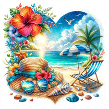 Load image into Gallery viewer, Diamond Painting - Full Round - Summer Beach (30*30CM)
