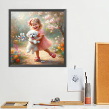 Load image into Gallery viewer, Diamond Painting - Full Round - Dog And Little Girl (40*40CM)
