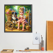 Load image into Gallery viewer, Diamond Painting - Full Round - Dog And Child (40*40CM)
