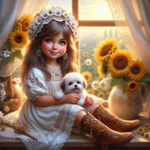 Load image into Gallery viewer, Diamond Painting - Full Round - Dog And Child (40*40CM)
