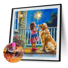 Load image into Gallery viewer, Diamond Painting - Full Round - Dog And Child (40*40CM)
