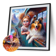 Load image into Gallery viewer, Diamond Painting - Full Round - Dog And Child (40*40CM)
