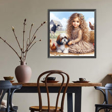 Load image into Gallery viewer, Diamond Painting - Full Round - Dog And Child (40*40CM)
