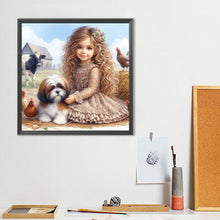 Load image into Gallery viewer, Diamond Painting - Full Round - Dog And Child (40*40CM)
