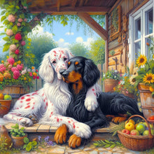 Load image into Gallery viewer, Diamond Painting - Full Round - Two Dogs (40*40CM)

