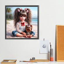 Load image into Gallery viewer, Diamond Painting - Full Round - Dog And Little Girl (40*40CM)

