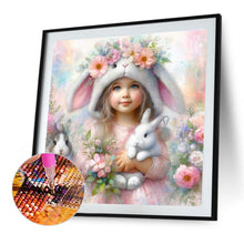 Load image into Gallery viewer, Diamond Painting - Full Round - Bunny And Little Girl (40*40CM)
