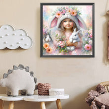 Load image into Gallery viewer, Diamond Painting - Full Round - Bunny And Little Girl (40*40CM)
